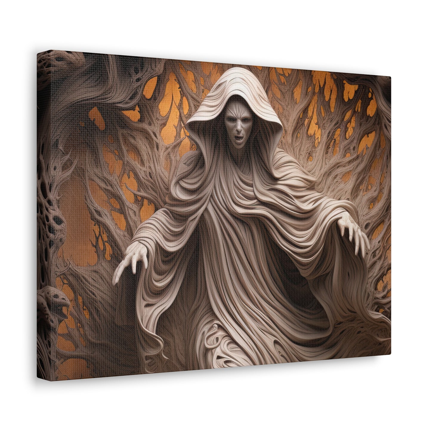 White Grim Reaper Canvas Gallery Wraps