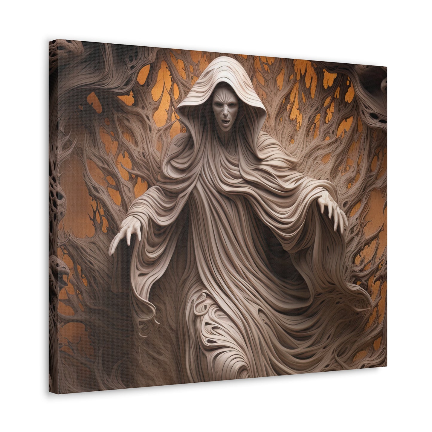 White Grim Reaper Canvas Gallery Wraps